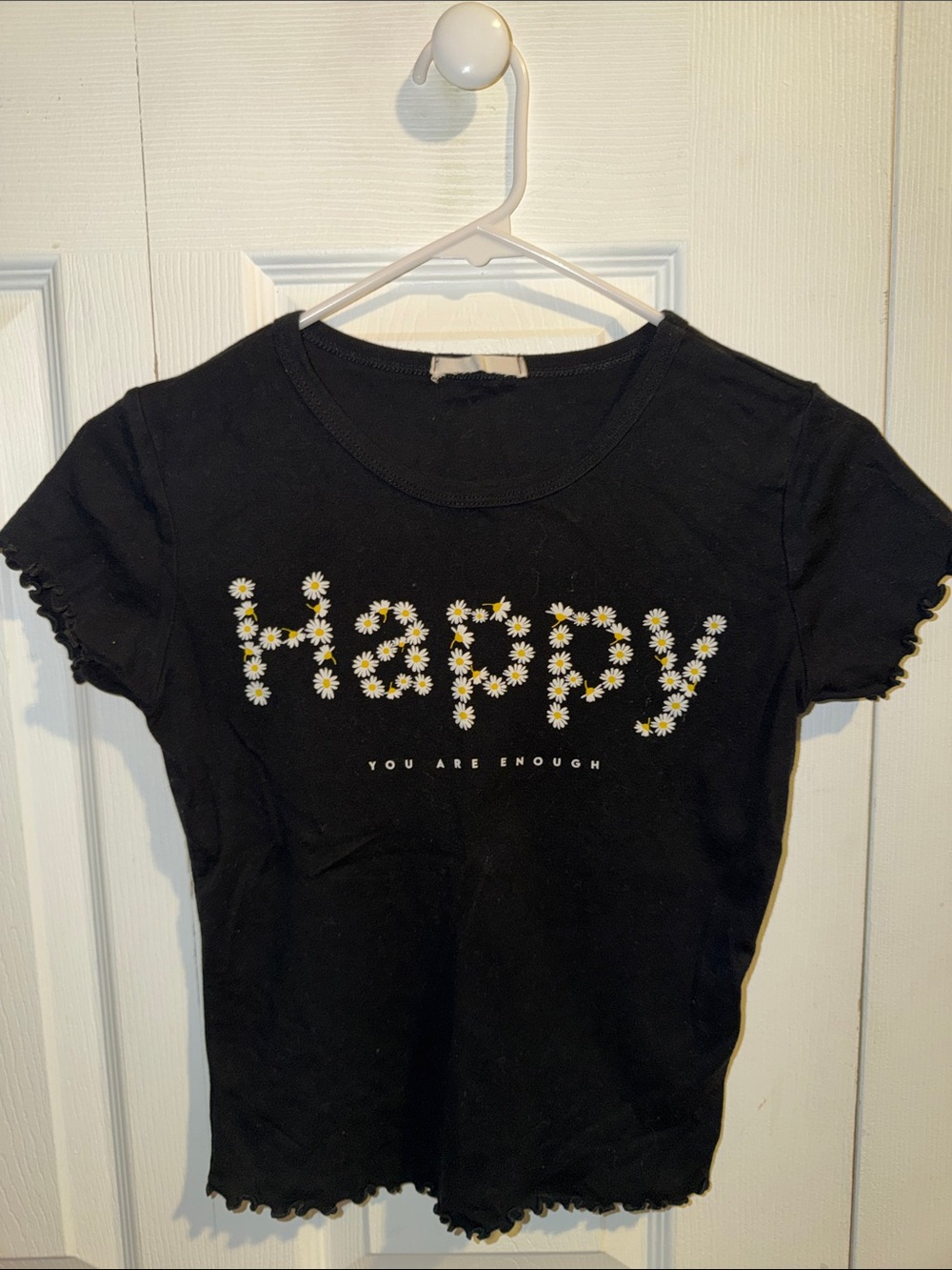 Happy Daisy Graphic Tee - Black